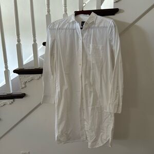 Gap Brand new with tags. Gap white oxford midi dress